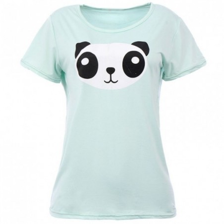 Camiseta Feminina Baby Look Estampa Urso Panda