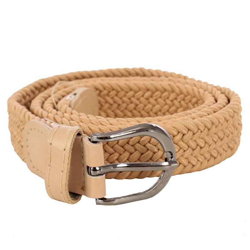 Cinto Feminino Com Stretch Fivela Prateada