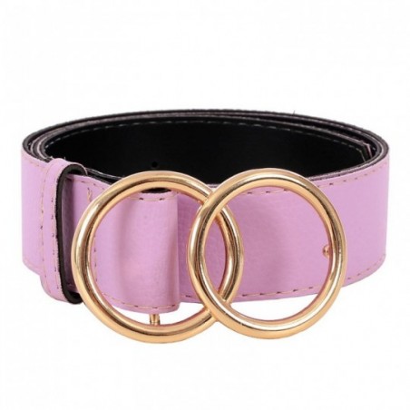 Cinto Feminino Alto Relevo Fivela Argola Dupla