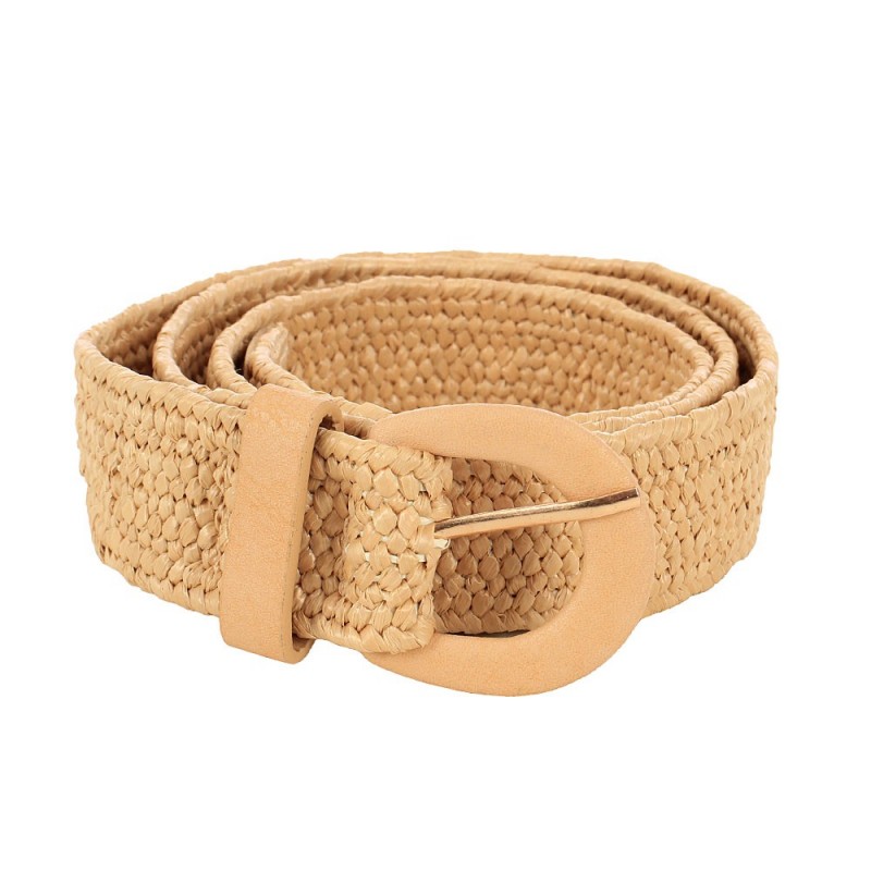Cinto Feminino Fino Stretch Fivela Encapada