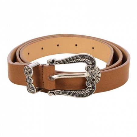 Cinto Feminino Western Fivela Prateada