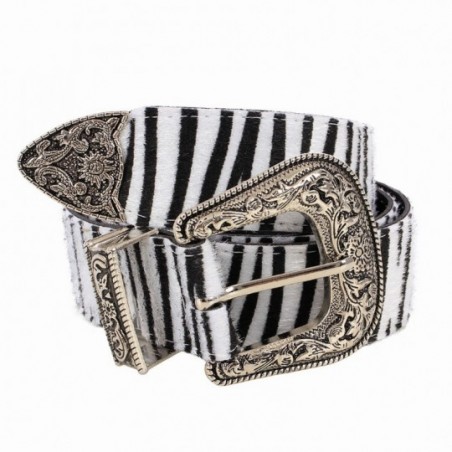 Cinto Feminino Western Camurça Animal Print