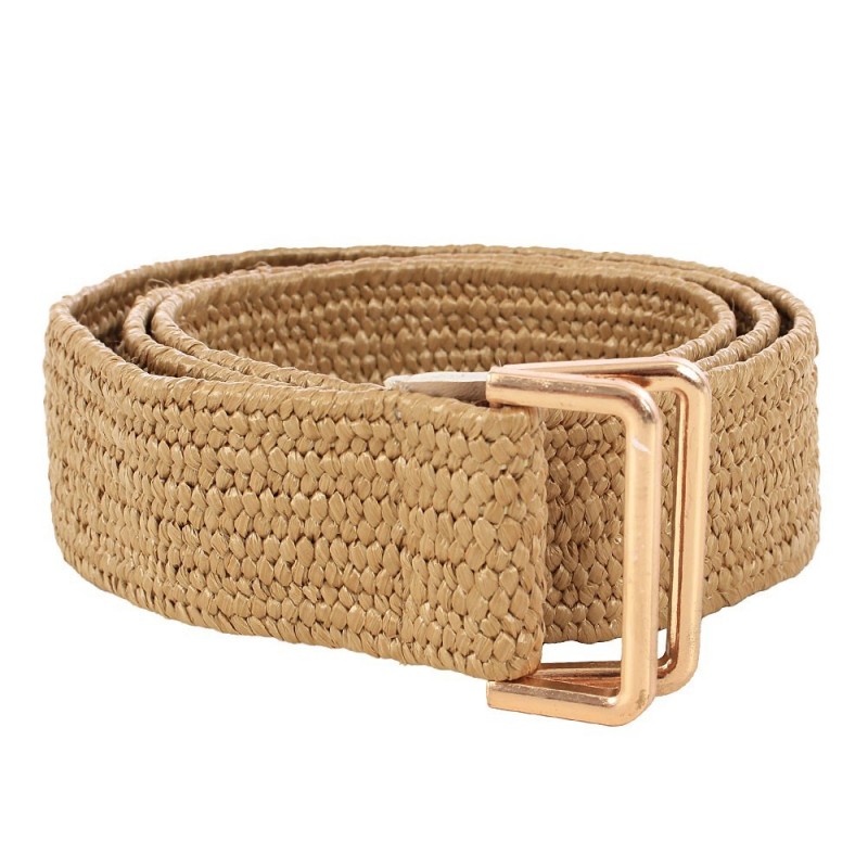 Cinto Feminino Strech Fivela Dupla Quadrada