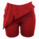 Short Saia Vermelho Fitness Fenda Lateral