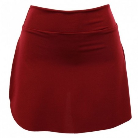 Short Saia Marsala Fitness Fenda Lateral