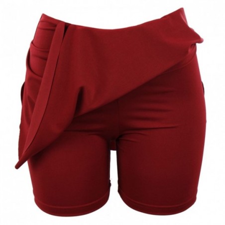 Short Saia Marsala Fitness Fenda Lateral