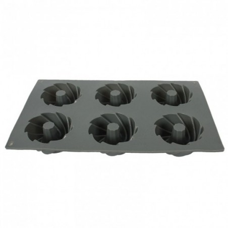 Forma Silicone 6 Cavidades Espiral 28 Cm x 17 Cm