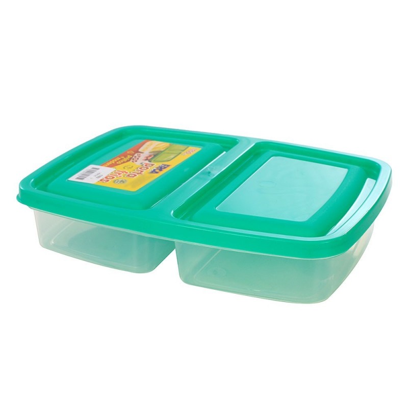 Porta Frios Duplo Retangular Com Tampa 1250ml