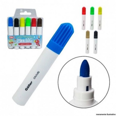 Caneta Hidrográfica Escolar Mini Big 6 Peças