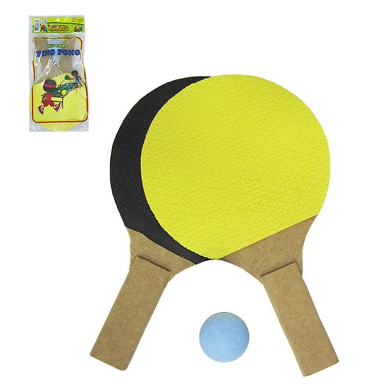 Kit De Raquetes Com Bolinha Ping Pong 3 Peças