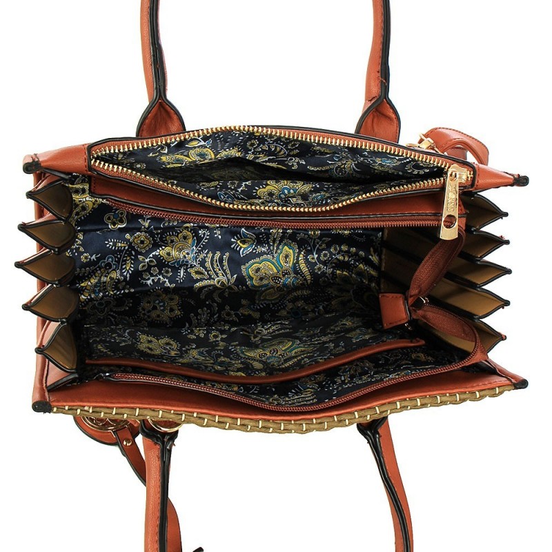 Bolsa Feminina Baú Alça Mão Lateral Sanfonada