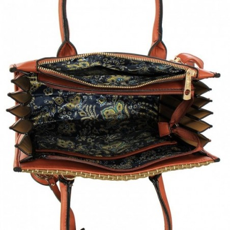 Bolsa Feminina Baú Alça Mão Lateral Sanfonada