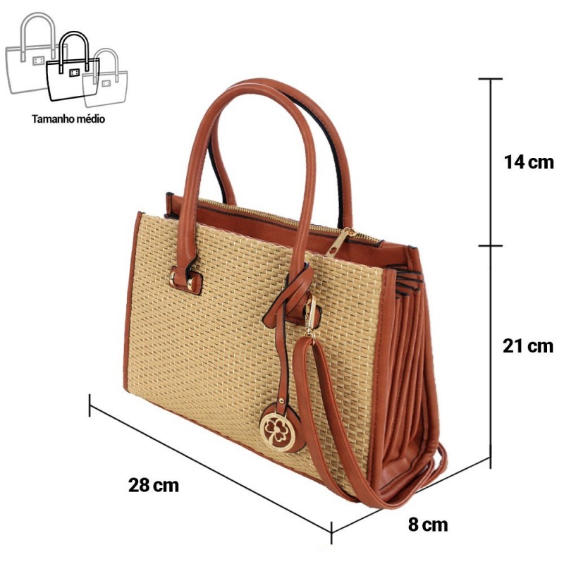 Bolsa Feminina Baú Alça Mão Lateral Sanfonada