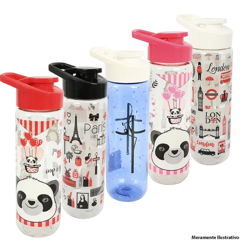Garrafa Squeeze Estampada Colorida 750 Ml