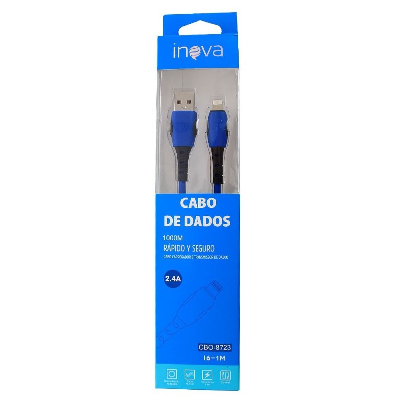 Cabo USB Iphone Emborrachado 1M Inova