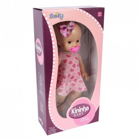 Boneca Infantil Kininha Baby Com Chupeta