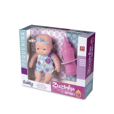 Boneca Infantil Zuzinha Baby Com Mamadeira