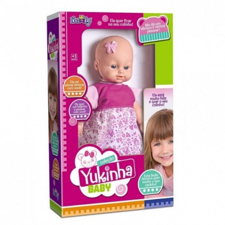 Boneca Infantil Yukinha Baby Lacinho Nova Toys