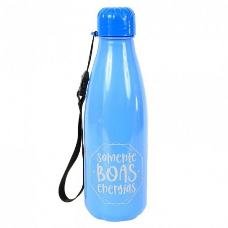 Garrafa Squeeze Frases Diversas Com Alça Plasduran 600ML