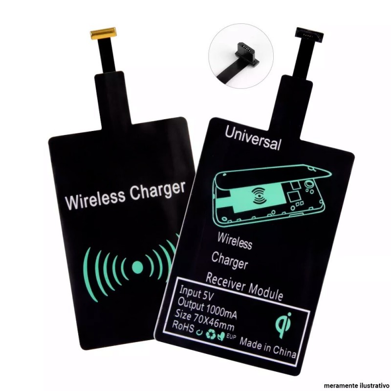 Adaptador Receptor QI Wireless Android V8
