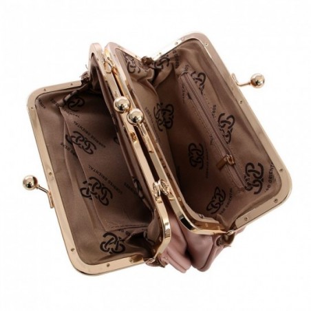 Bolsa Feminina Luxo Retrô Alça De Corrente Duas Repartições