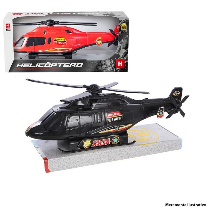 Mini Helicóptero Polícia/ Resgate BS Toys