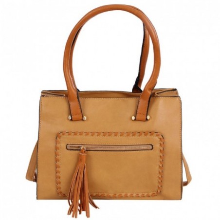 Bolsa Feminina Totem Com Tressê Alça Dupla