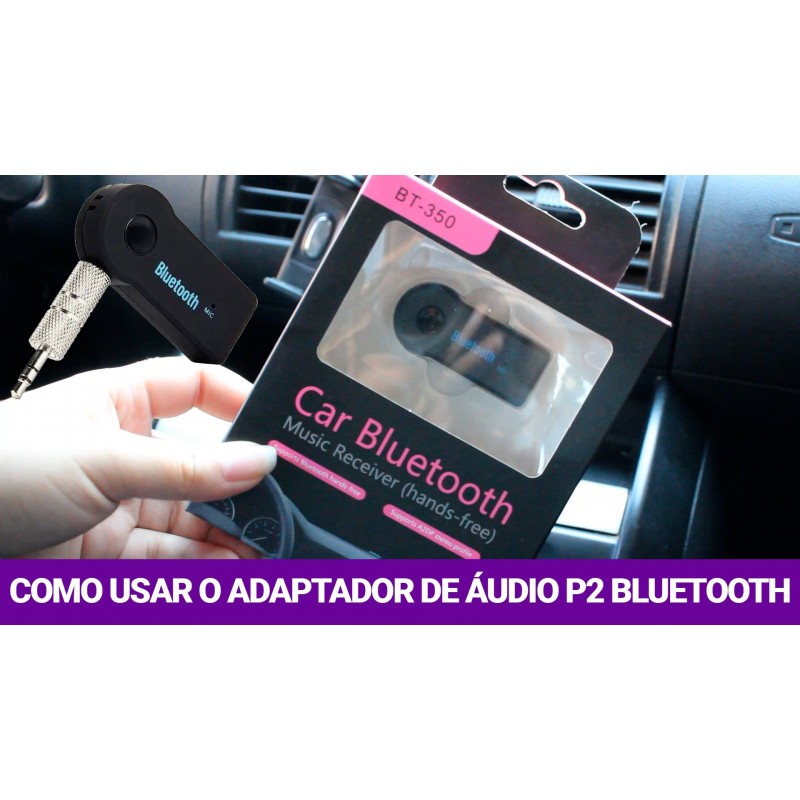Adaptador Receptor De Áudio P2 Bluetooth Sem Fio Para Carro