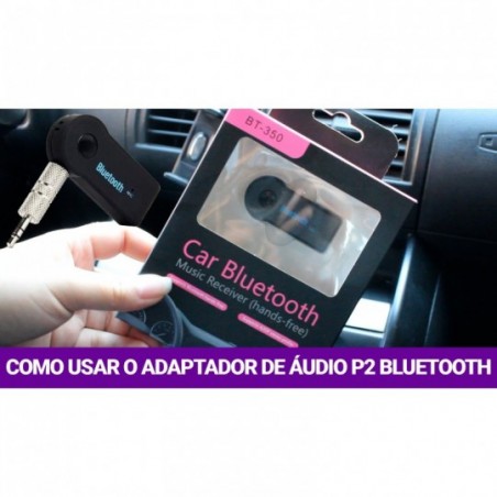 Adaptador Receptor De Áudio P2 Bluetooth Sem Fio Para Carro