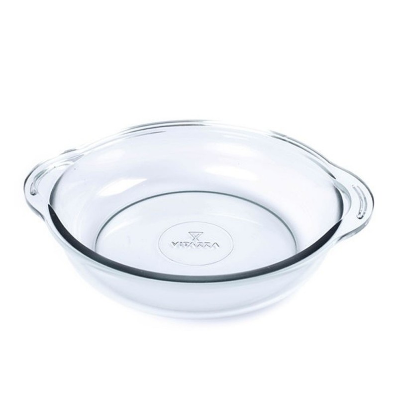 Assadeira Vidro Round Com Aba 2,4 L Vitazza