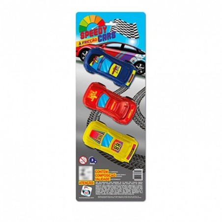 Kit Infantil 3 Carrinhos Corrida À Fricção