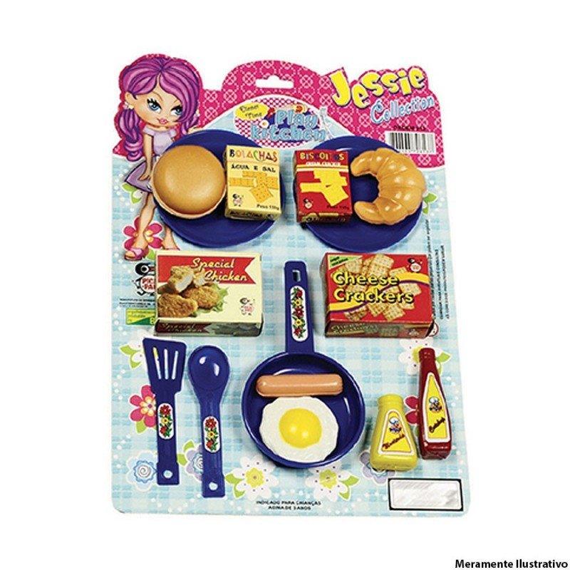 kit Cozinha Play Kitchen 15 Peças Jessie