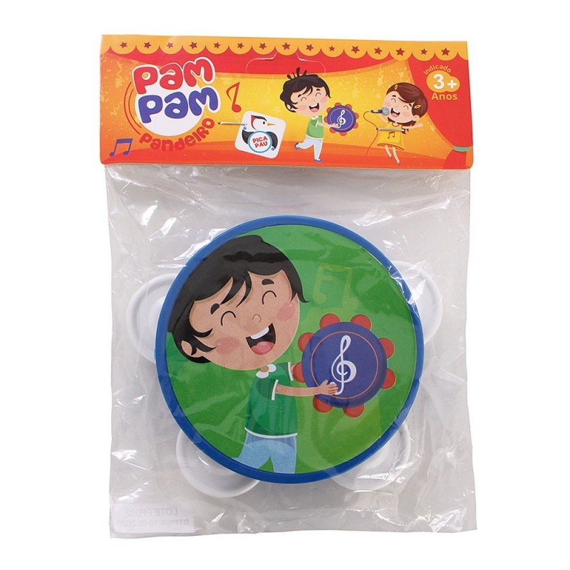 Mini Pandeiro Infantil Brinquedo Musical