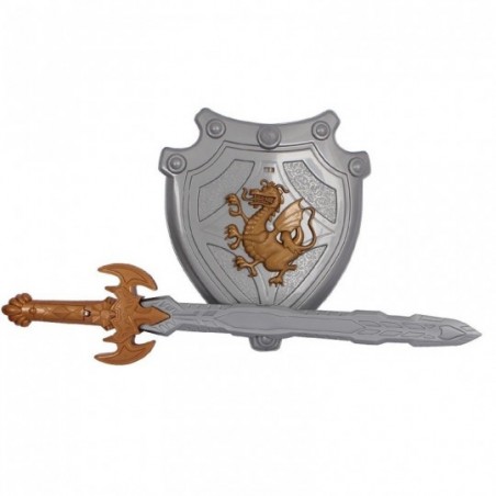 Kit Cavaleiro Dragão Espada Hero E Escudo