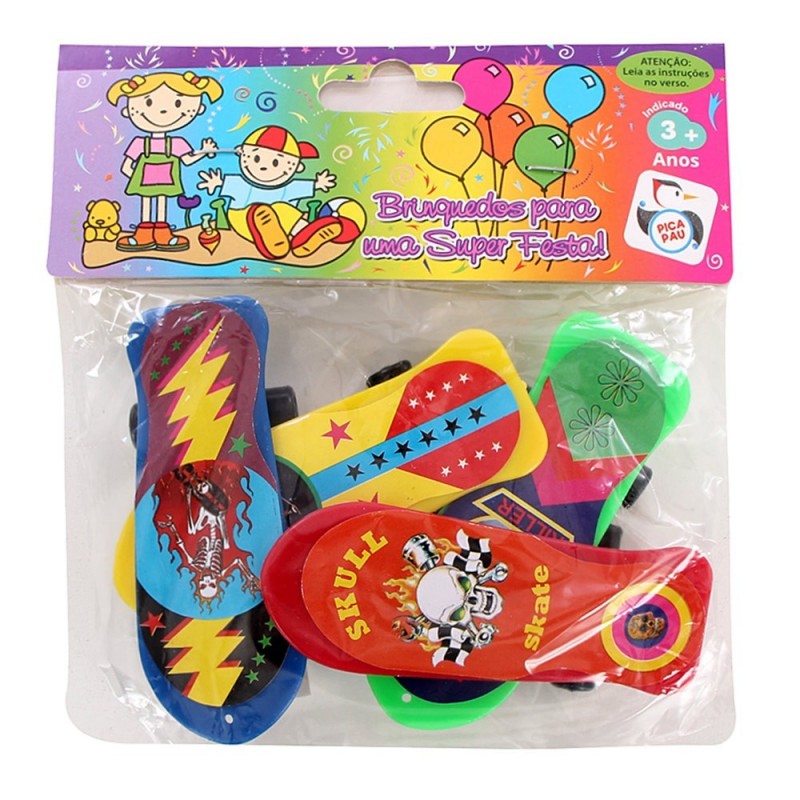Mini Skate Lembrancinha 4 Peças Infantil