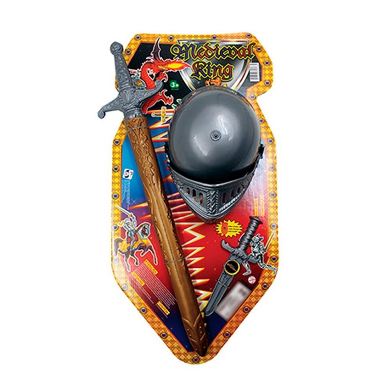 Kit Medieval King Com Capacete E Espada