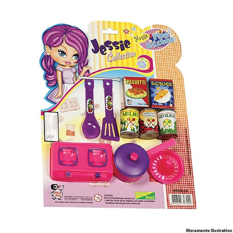 Kit Cozinha Jessie Com Fogãozinho 11 Peças