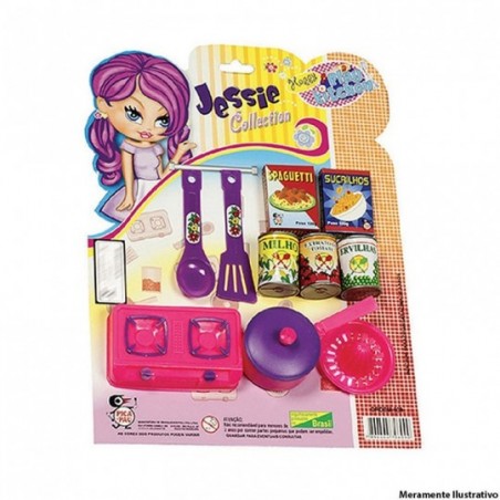 Kit Cozinha Jessie Com Fogãozinho 11 Peças