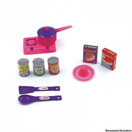 Kit Cozinha Jessie Com Fogãozinho 11 Peças