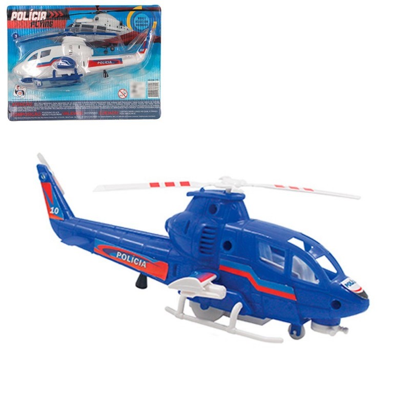 Helicóptero Policial Fliyng À Fricção Infantil