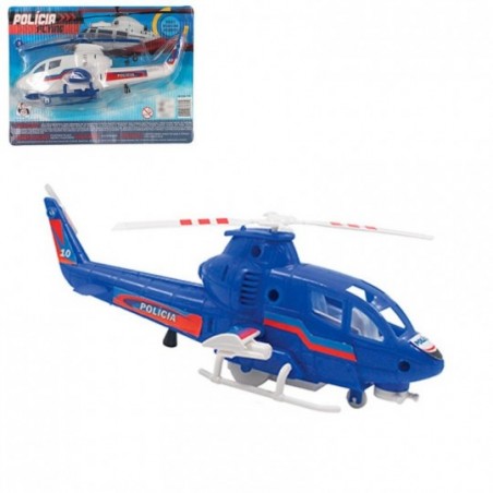 Helicóptero Policial Fliyng À Fricção Infantil