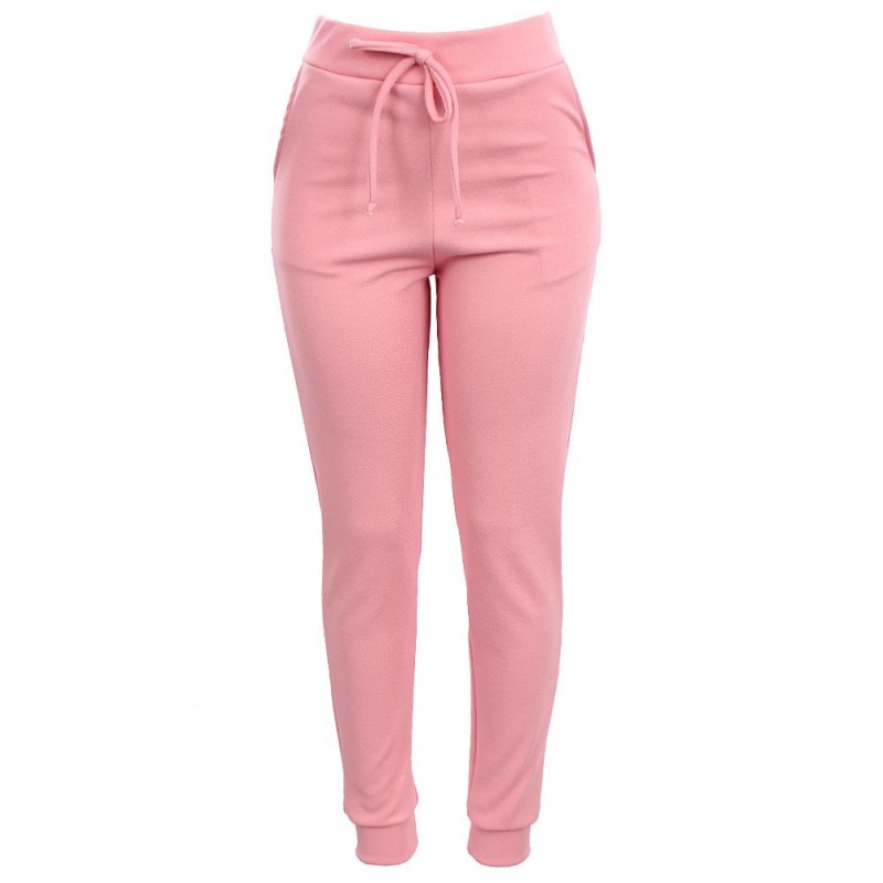 Calça Jogger Feminina De Malha Cores Lisas