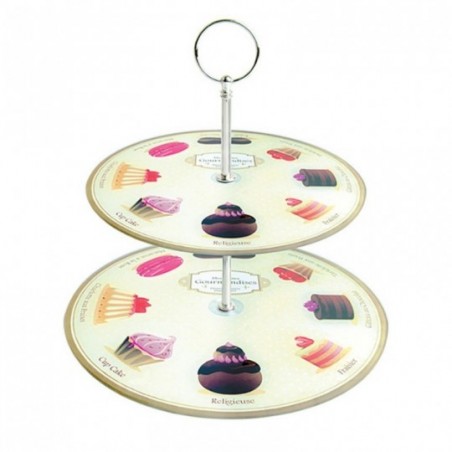 Suporte Centro Mesa Para Bolo 2 Andares Estampado