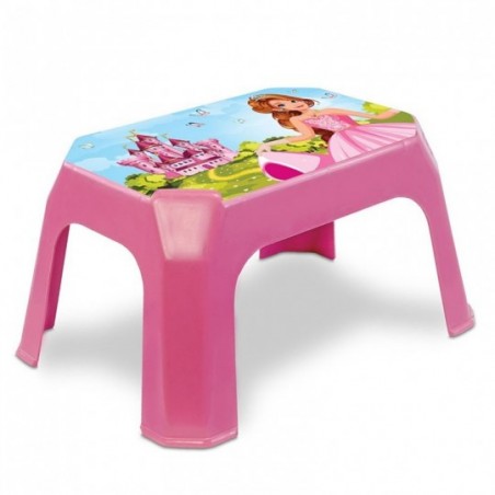 Banqueta Plástica Infantil Rosa Princesa 30 Kg