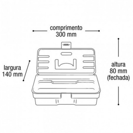 Maleta Combat Multiuso Prata Plástica 12"