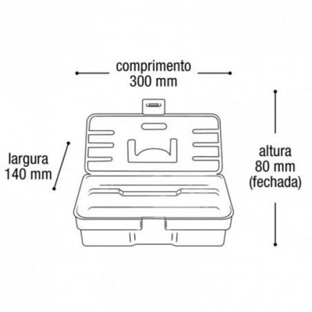 Maleta Combat Multiuso Preta Plástica 12"