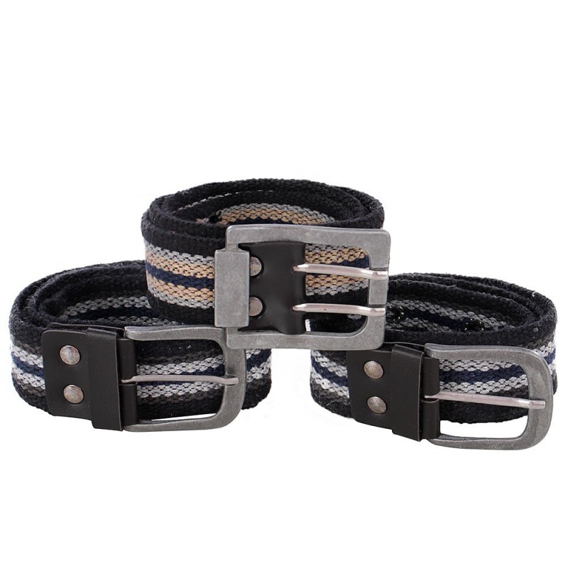 kit Cinto Masculino 3 Peças Cadarço Cores Variadas