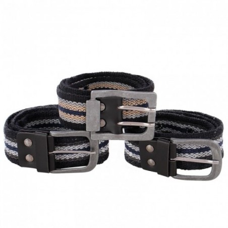 kit Cinto Masculino 3 Peças Cadarço Cores Variadas