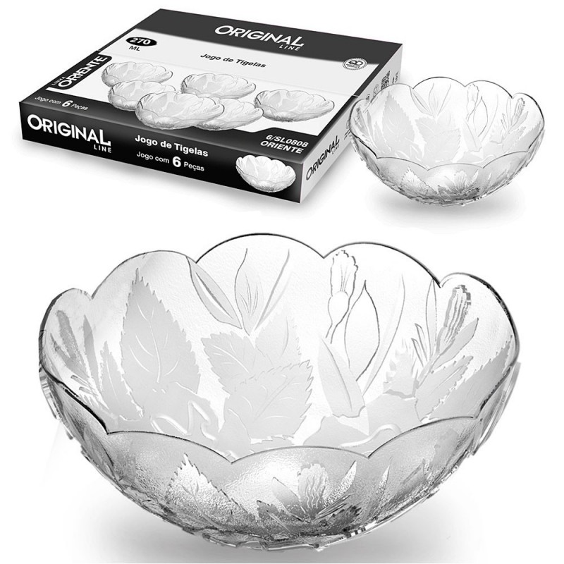 Jogo Tigela Bowl Oriente 6 Peças Florida 270 Ml