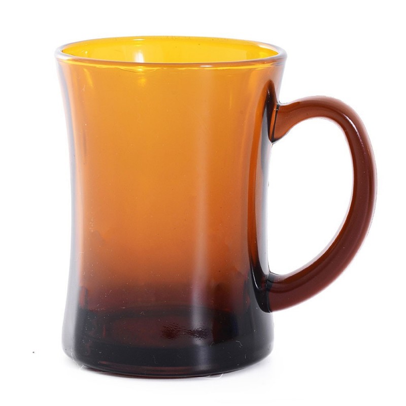 Caneca De Vidro Lisa Âmbar Elegânce 200 Ml